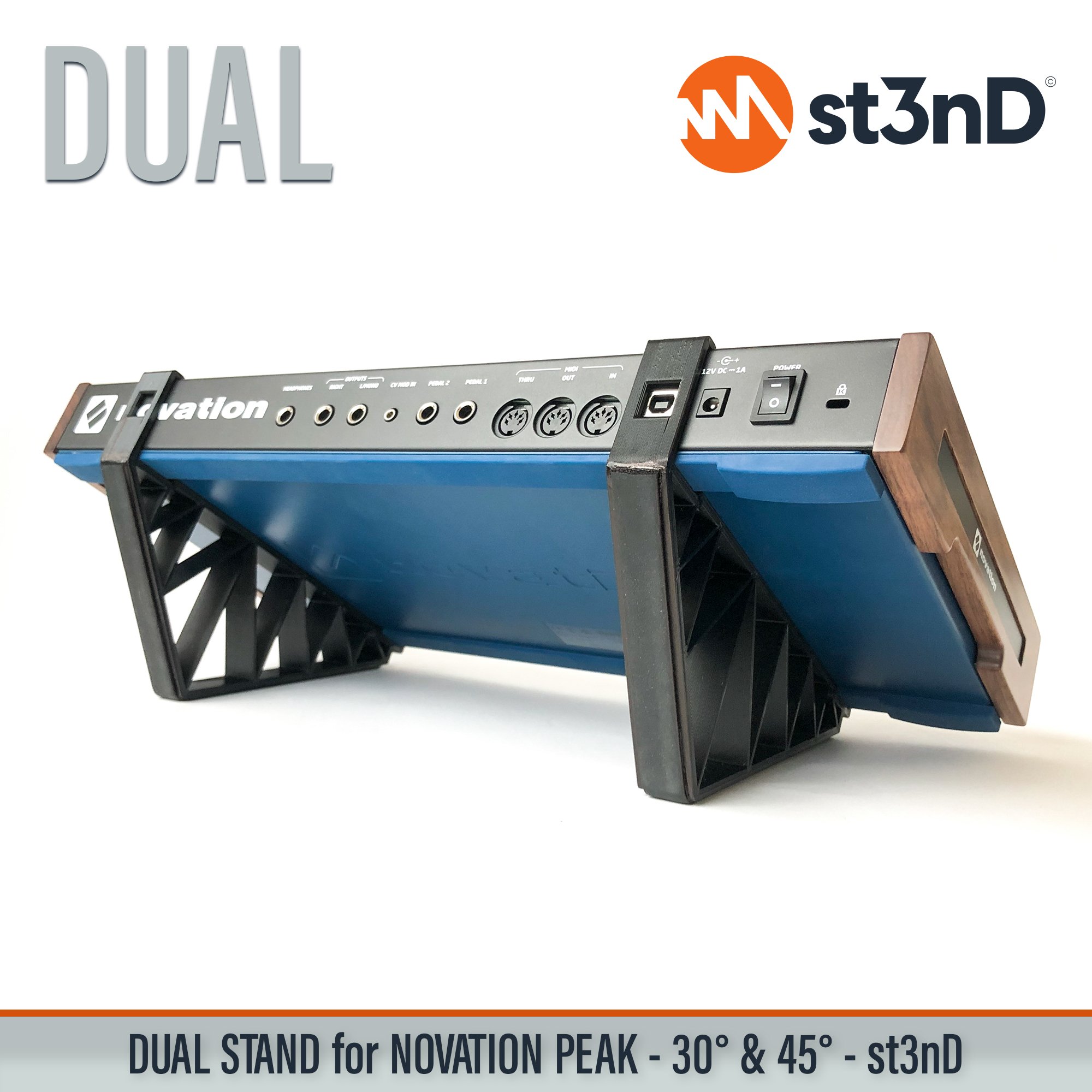 desktop synth novation Novation PEAK PEAK portable st3nD stable stand standalone synth strong studio gear sturdy tilted