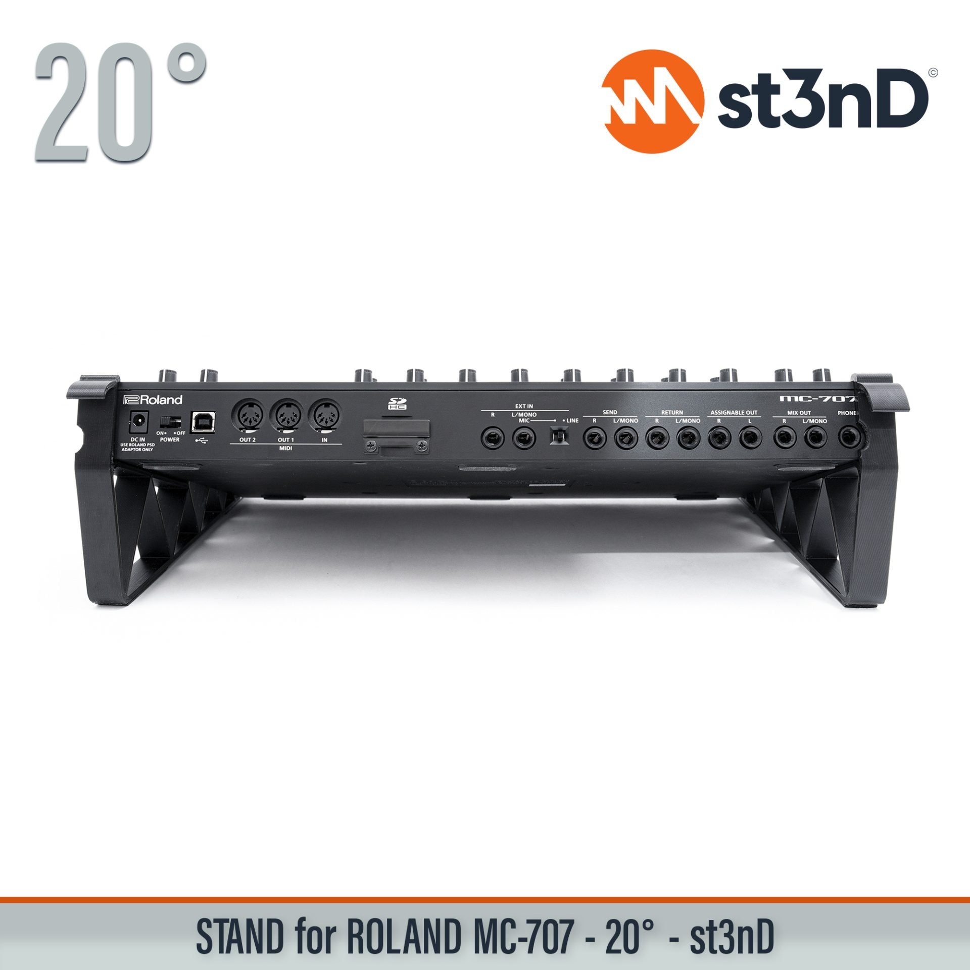 aira controller drum machine Mc 707 portable roland roland mc 707 sequencer st3nD stand studio equipment sturdy tilted roland drum machine