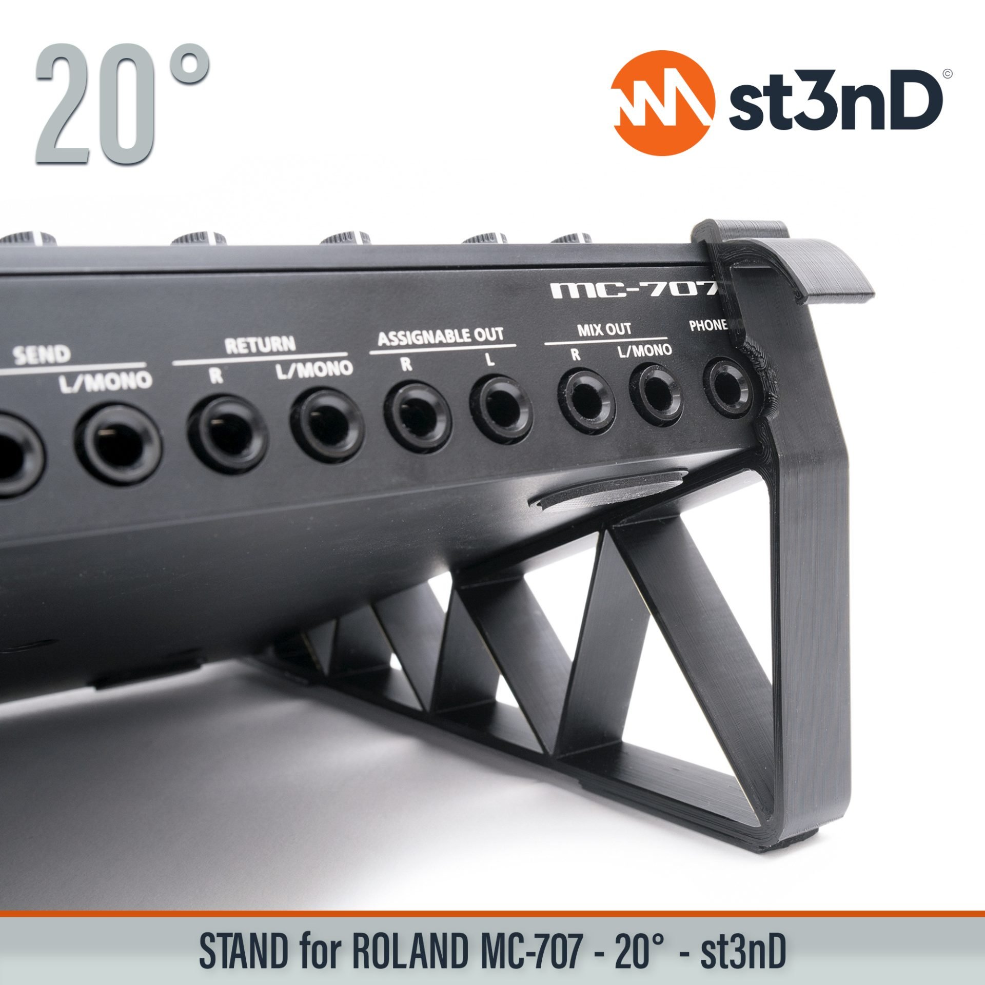 aira controller drum machine Mc 707 portable roland roland mc 707 sequencer st3nD stand studio equipment sturdy tilted roland drum machine