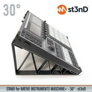Side view of the st3nD 3D printed stand for Native Instruments Maschine+ Plus, 30 degree