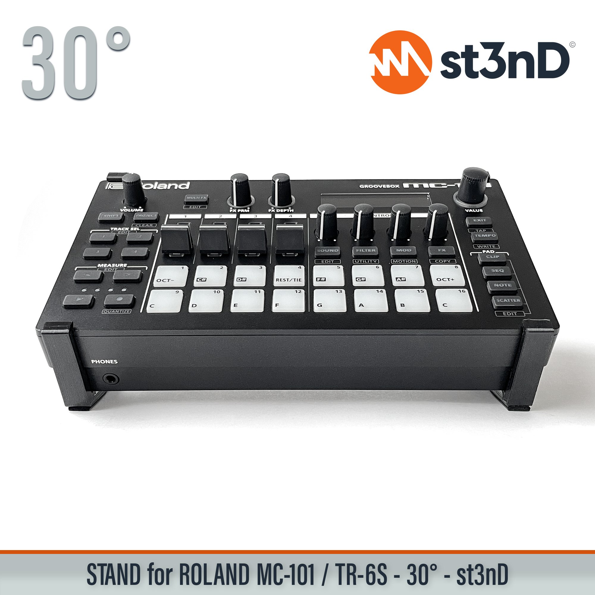 aira mc101 portable roland roland mc101 ROLAND tr6s st3nD stand strong studio gear sturdy tilted tr6s roland vt-4