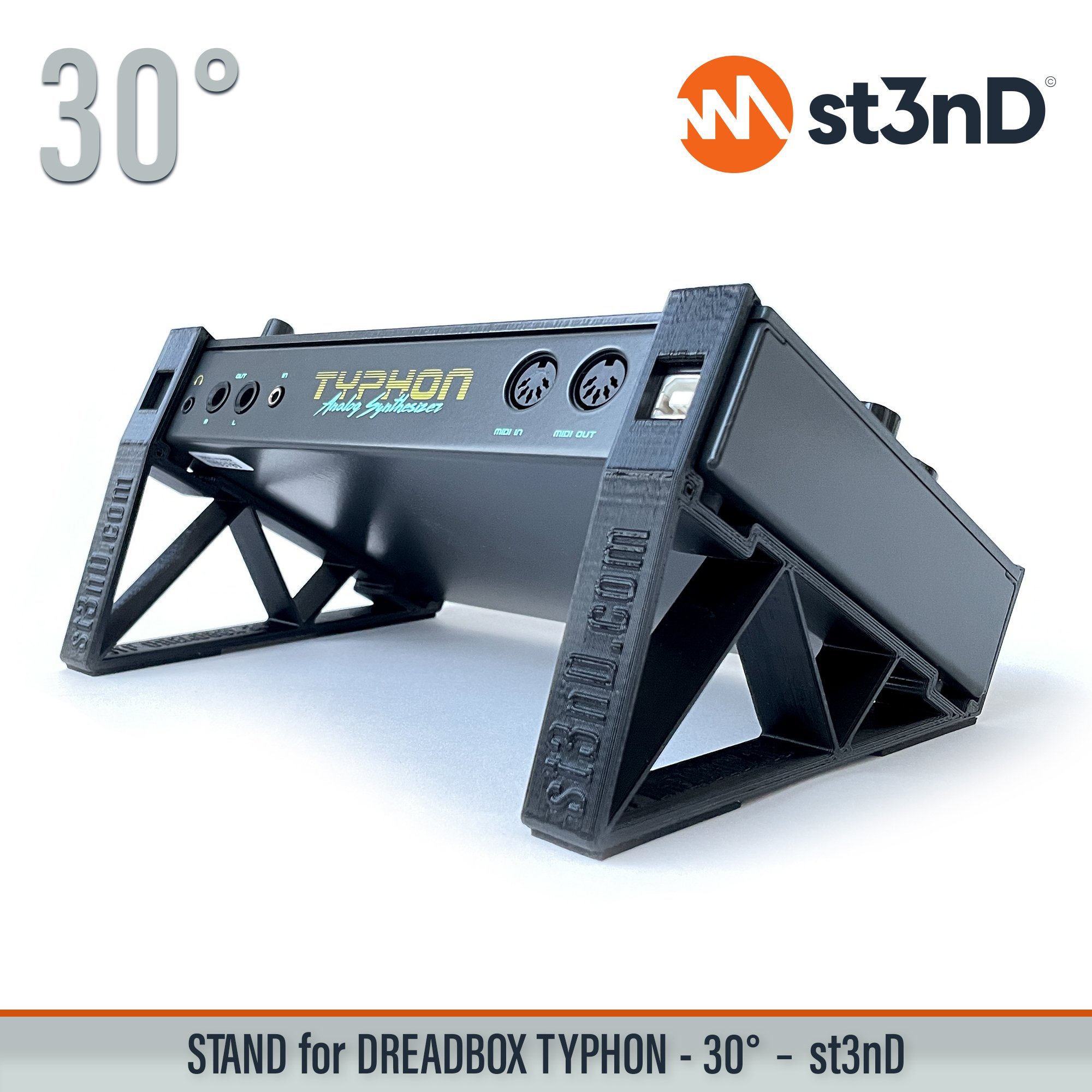 dreadbox dreadbox typhon instrument accessory portable st3nD stable stand strong sturdy synth synth accesory tilted typhon analog synth