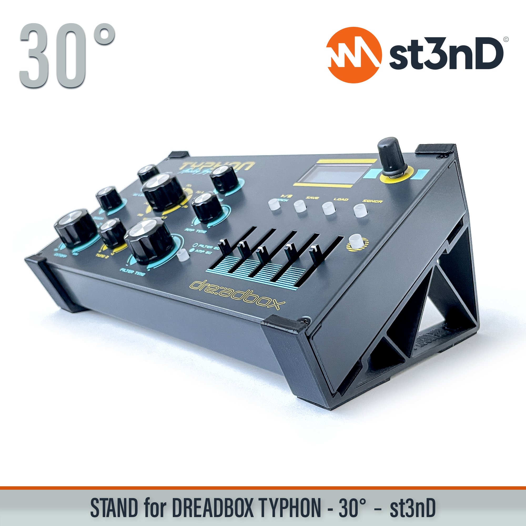 dreadbox dreadbox typhon instrument accessory portable st3nD stable stand strong sturdy synth synth accesory tilted typhon analog synth