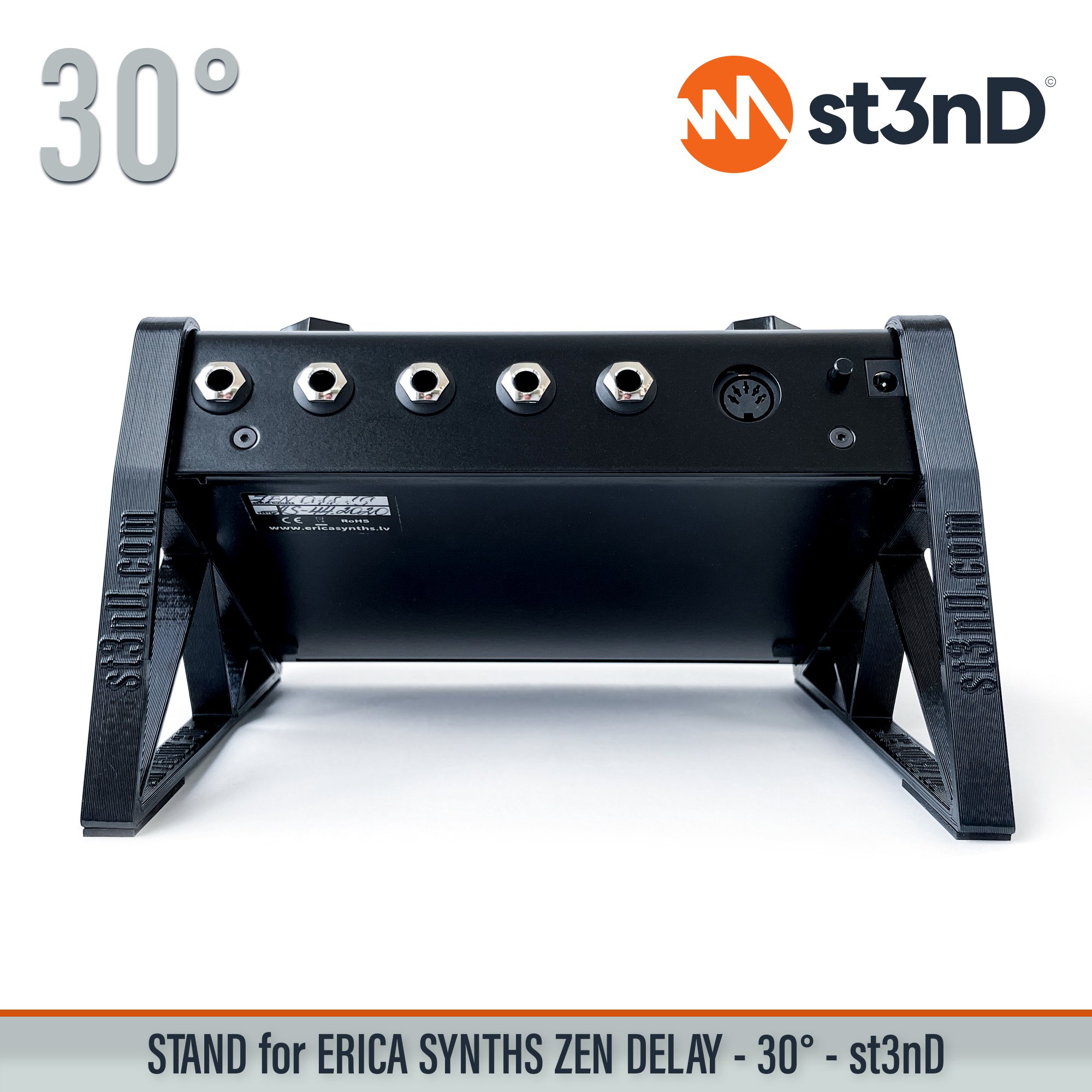 Delay pedal effects pedal Erica Synths erica synths delay portable sfx st3nD stable stand strong sturdy tilted Zen Delay Erica Synths Zen Delay Ninja Tune delay fx pedal
