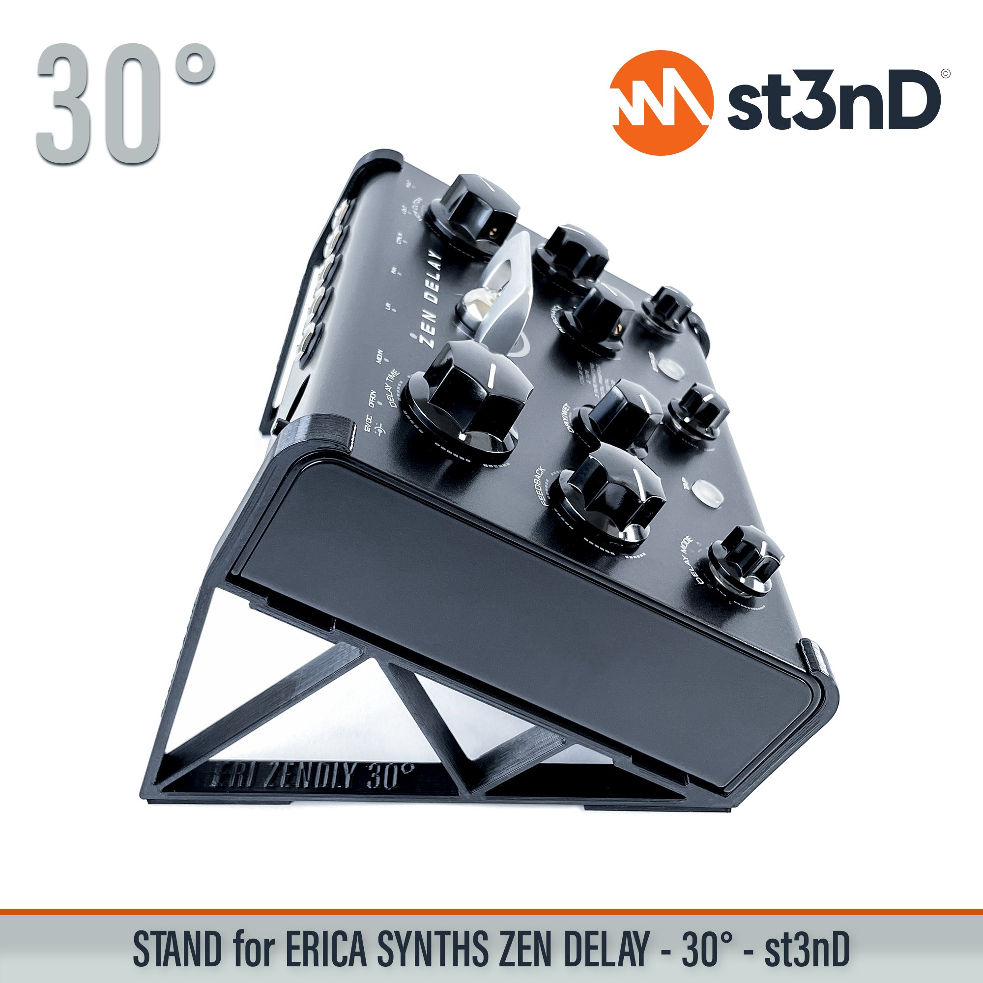 Delay pedal effects pedal Erica Synths erica synths delay portable sfx st3nD stable stand strong sturdy tilted Zen Delay Erica Synths Zen Delay Ninja Tune delay fx pedal