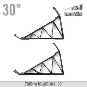 Close-up of the legs of the st3nD 3D printed stand for Roland MX-1, 30 degree