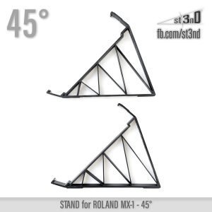 Close-up of the legs of the st3nD 3D printed stand for Roland MX-1, 45 degree