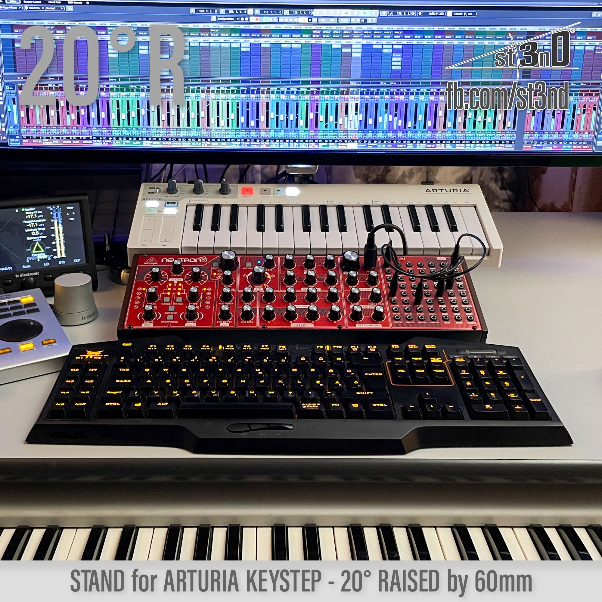 arturia ARTURIA Keystep daw controller Keystep portable sequencer st3nD stable stand strong studio accessory sturdy tilted