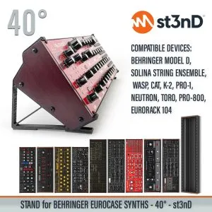 st3nD 3D printed stand for Behringer 70hp/80hp Eurorack Case Synths, 40 degree (BEHRINGER BQ-10)