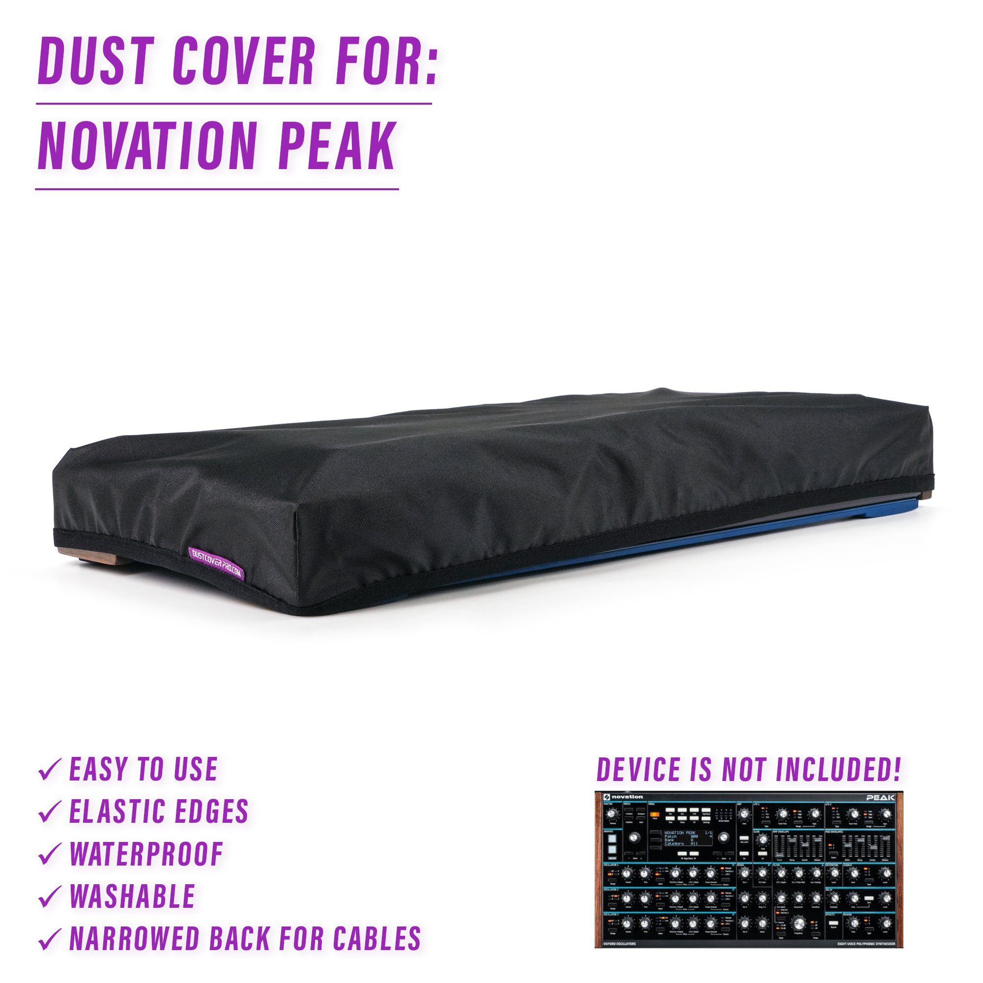 dust cover dustcover dustcoverpro elastic novation Novation PEAK PEAK synth synth protection water resistant waterproof