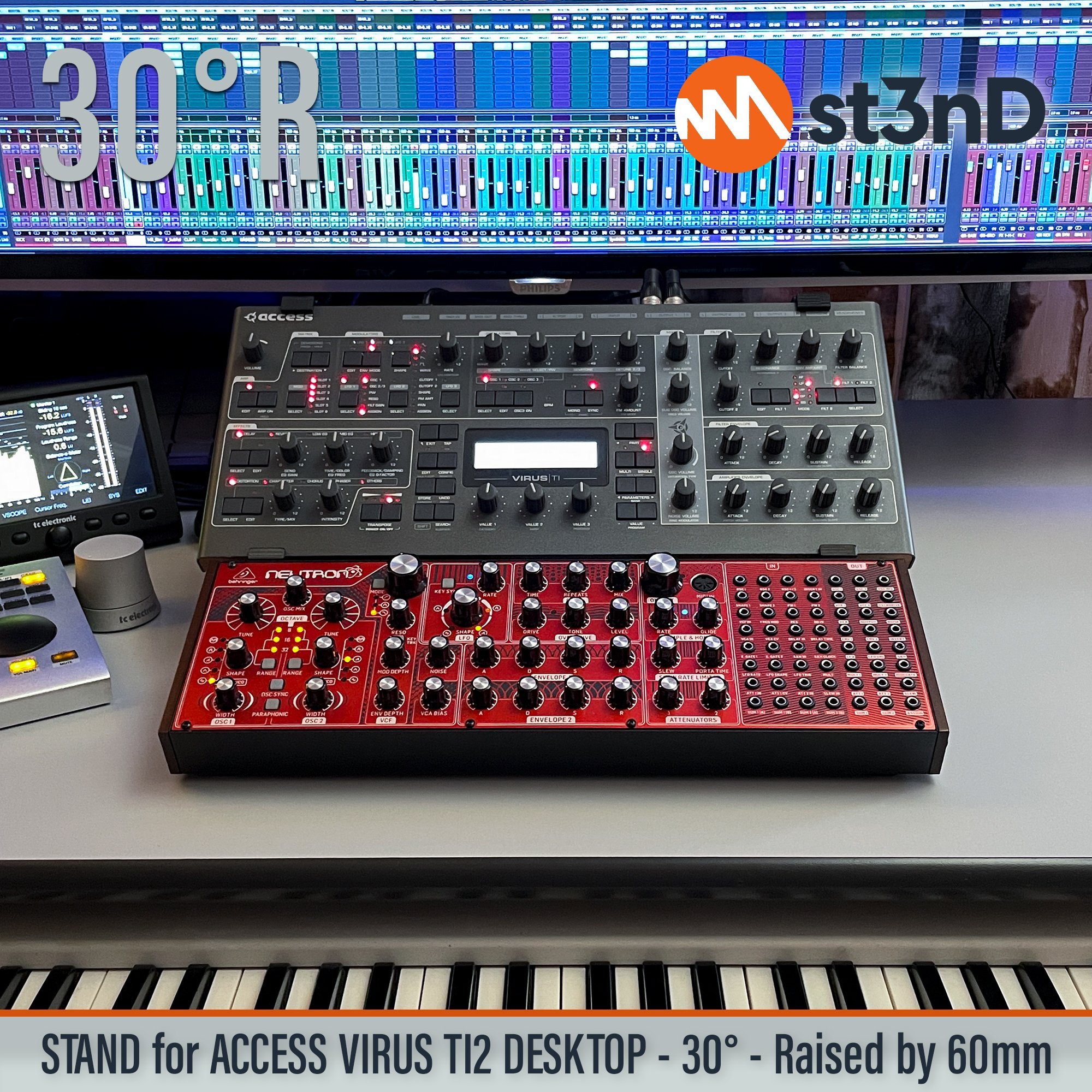 access access virus ACCESS Virus Ti2 portable st3nD stable stand strong studio gear sturdy synth accessory tilted virus ti2