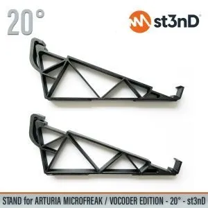 Close-up of the legs of the st3nD 3D printed stand for Arturia Microfreak, 20 degree
