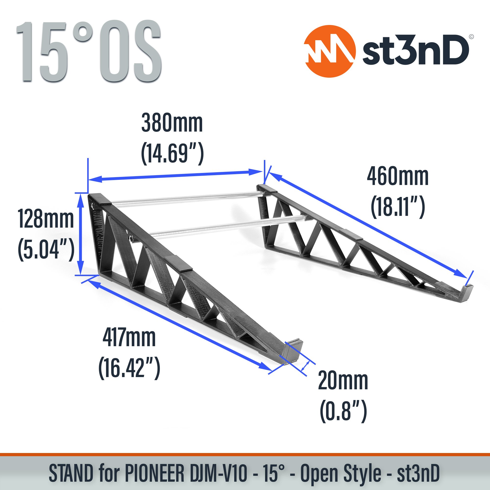 decksaver dj equipment djm v10 Pioneer DJ pioneer dj djm v10 portable st3nD stable stand strong studio accessory sturdy tilted
