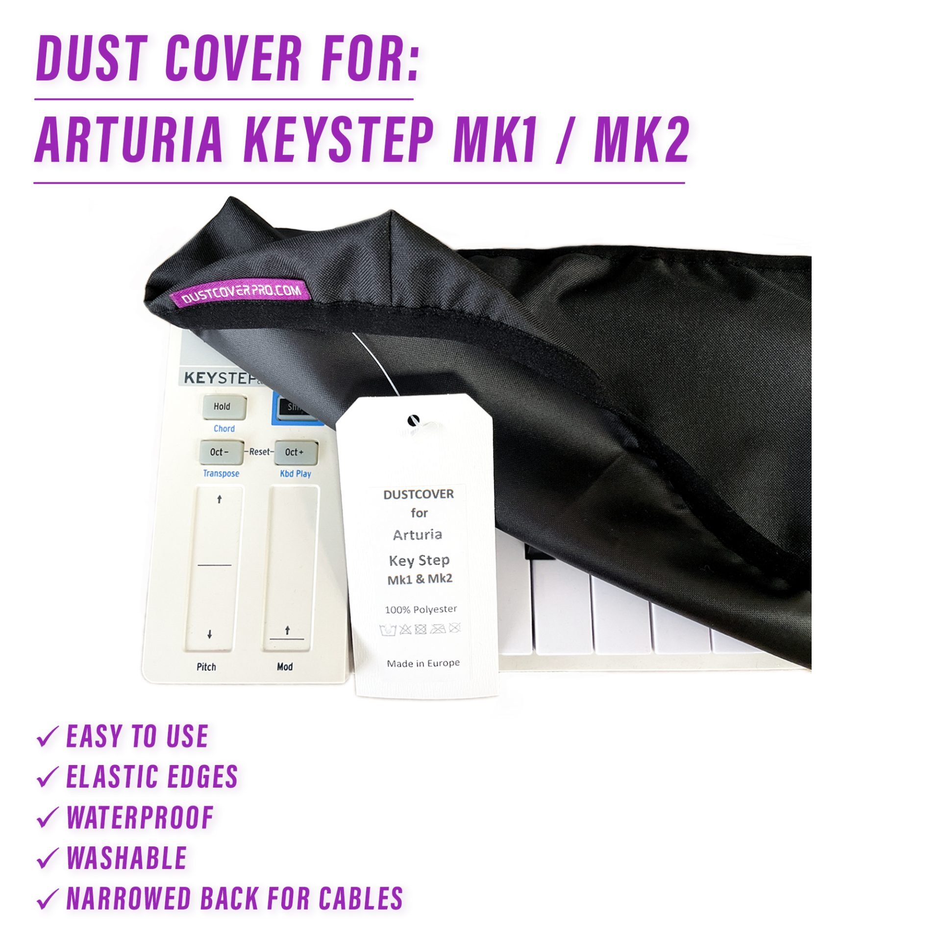 arturia ARTURIA Keystep dust cover dustcover dustcoverpro elastic Keystep synth synth protection water resistant waterproof keystep mk1 keystep mk2