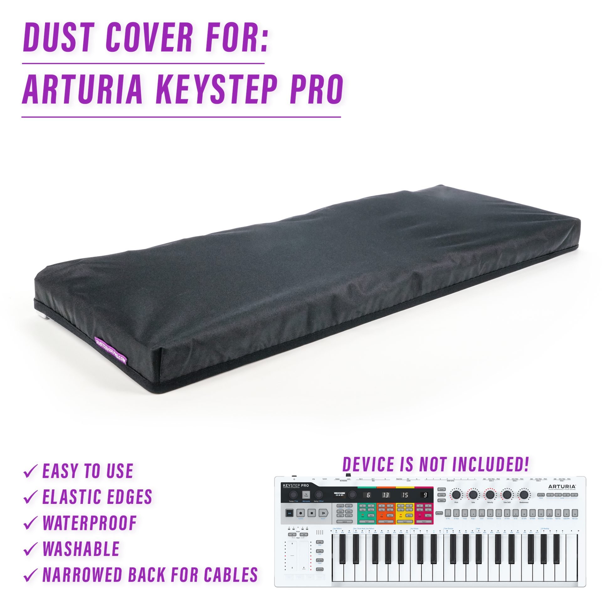 arturia ARTURIA Keystep Pro dust cover dustcover dustcoverpro elastic Keystep Pro synth synth protection water resistant waterproof