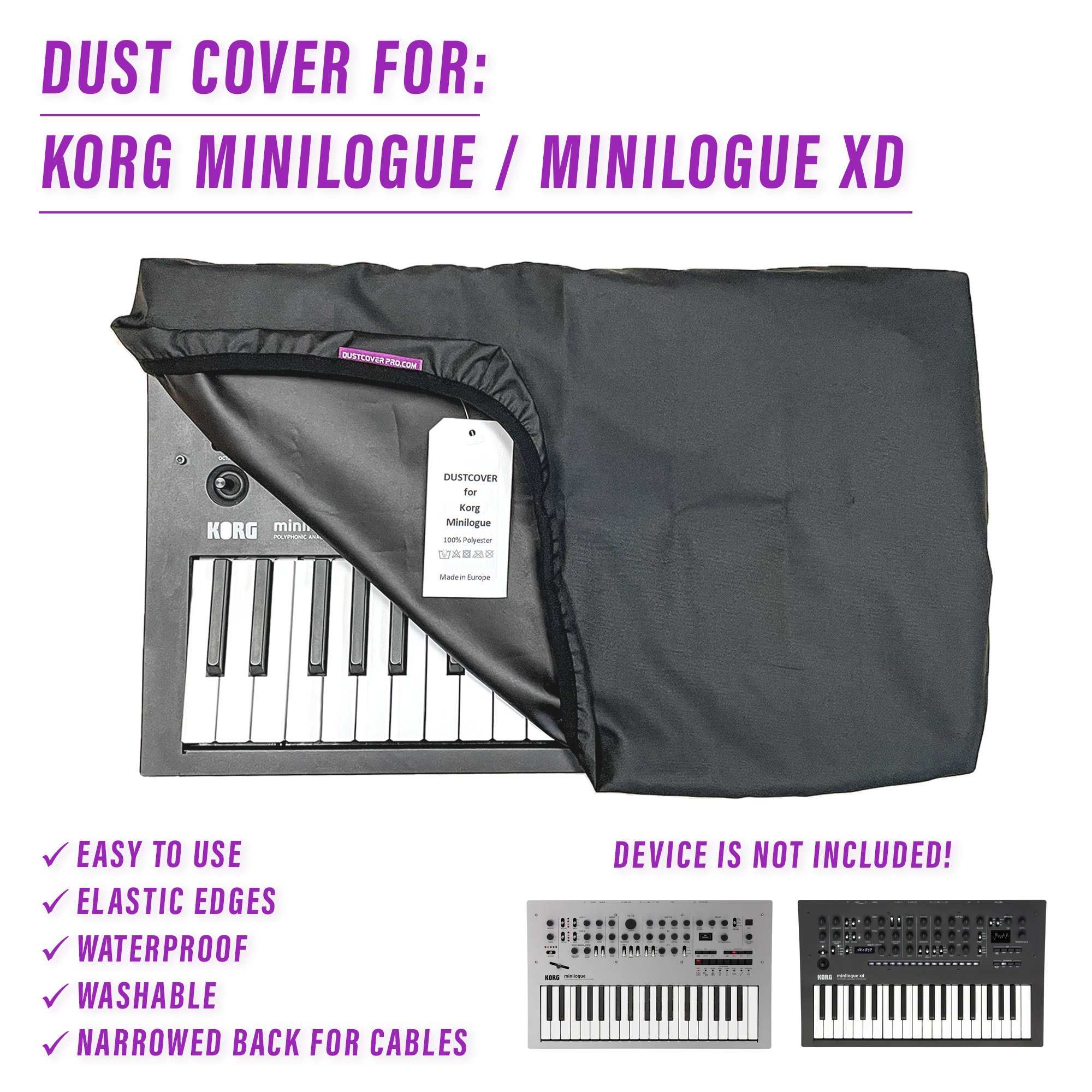 dust cover dustcover dustcoverpro elastic korg KORG Minilogue Minilogue Minilogue XD synth synth protection water resistant waterproof