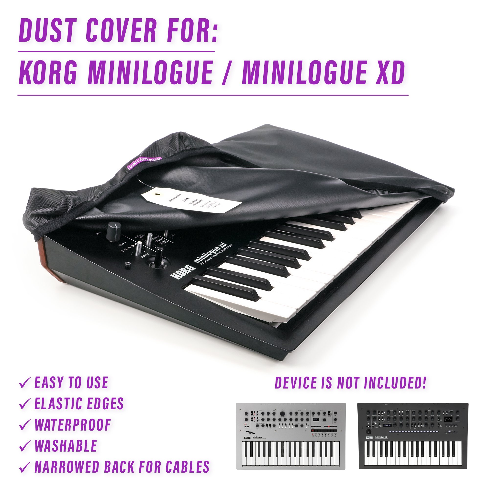 dust cover dustcover dustcoverpro elastic korg KORG Minilogue Minilogue Minilogue XD synth synth protection water resistant waterproof
