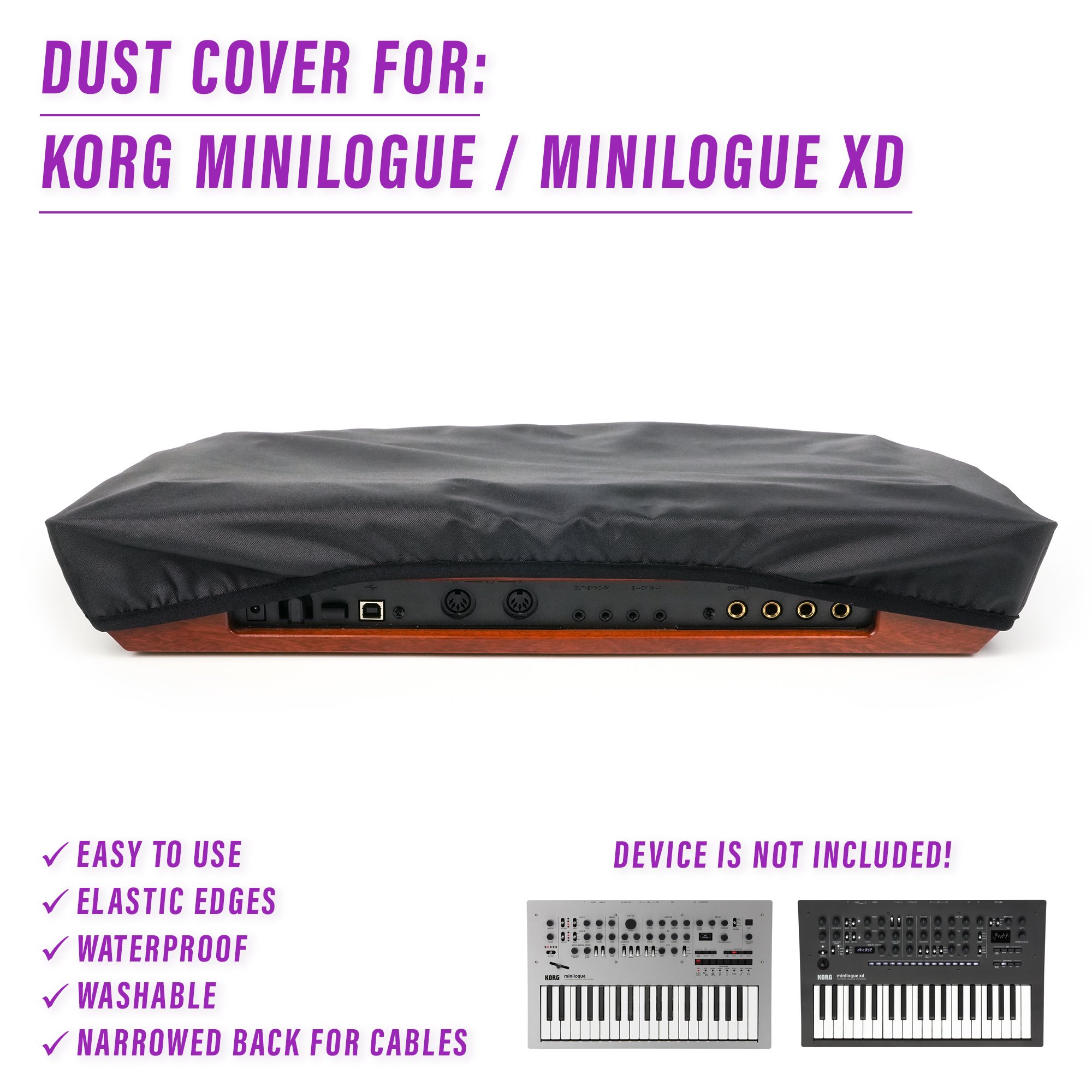 dust cover dustcover dustcoverpro elastic korg KORG Minilogue Minilogue Minilogue XD synth synth protection water resistant waterproof