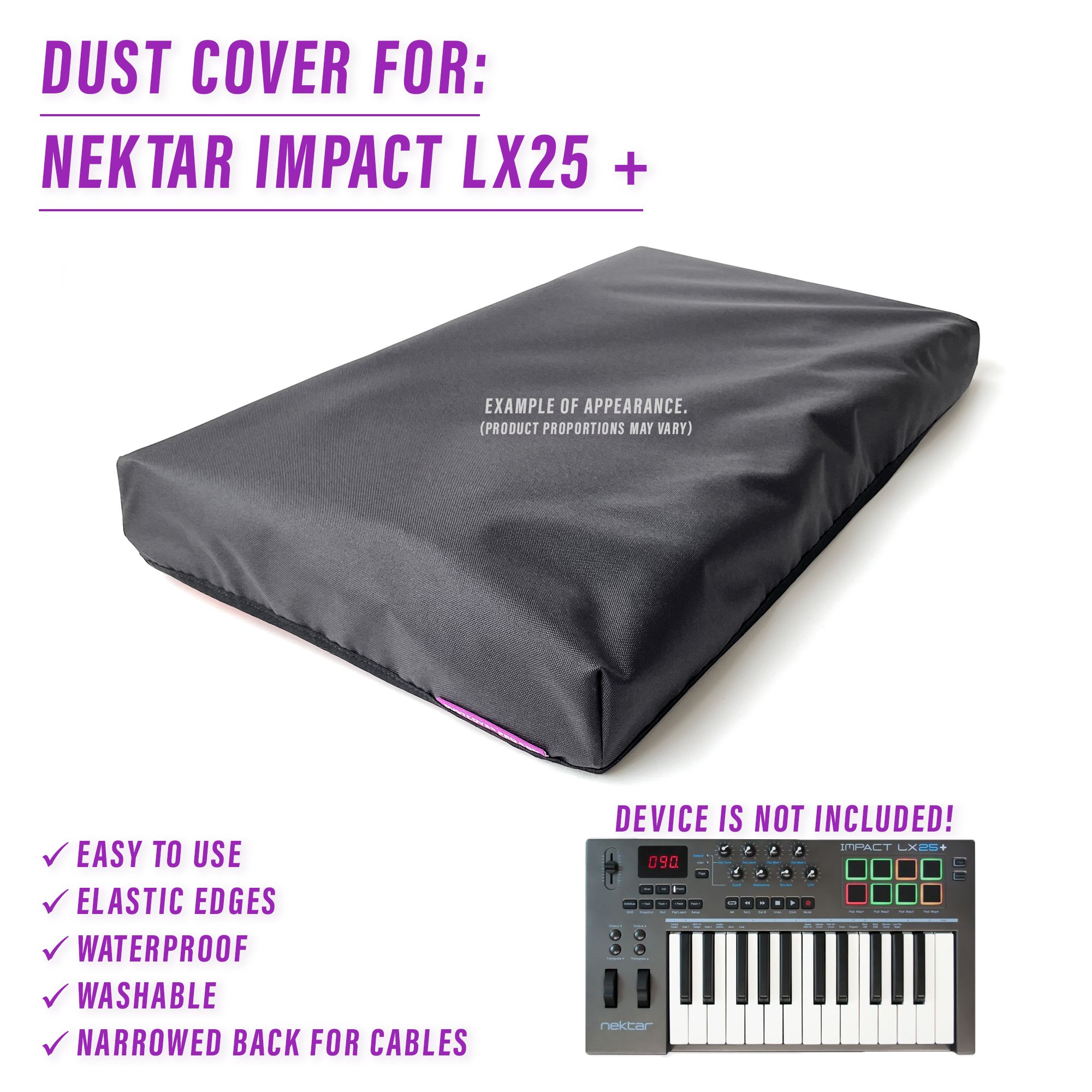 dust cover dustcover dustcoverpro elastic Impact LX25 Plus NEKTAR Impact NEKTAR Impact LX25 synth synth protection water resistant waterproof