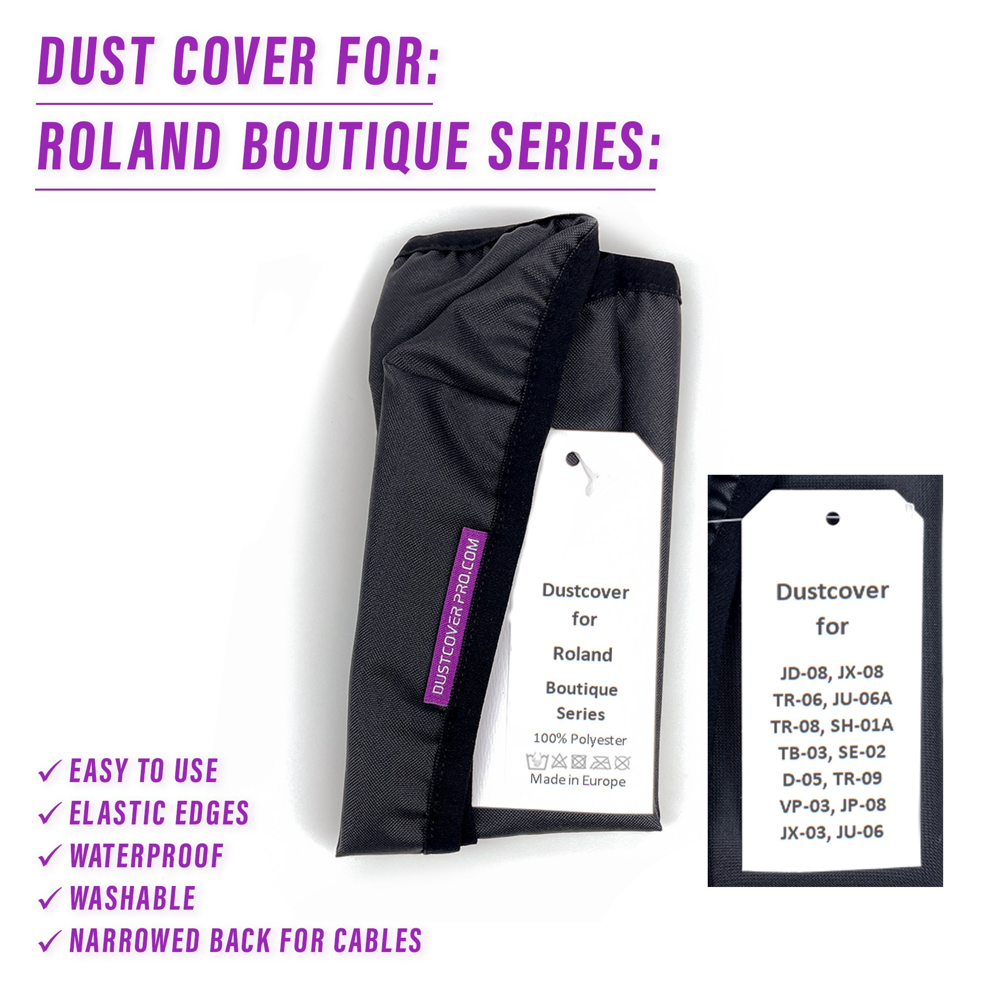 roland boutique series, dcp, dust cover, dustcoverpro, JD-08 JX-08 TR-06 JU-06A TR-08 TR-09 TB-03 SE-02 D-05 VP-03 JP-08 JX-03 JU-06 SH-01A