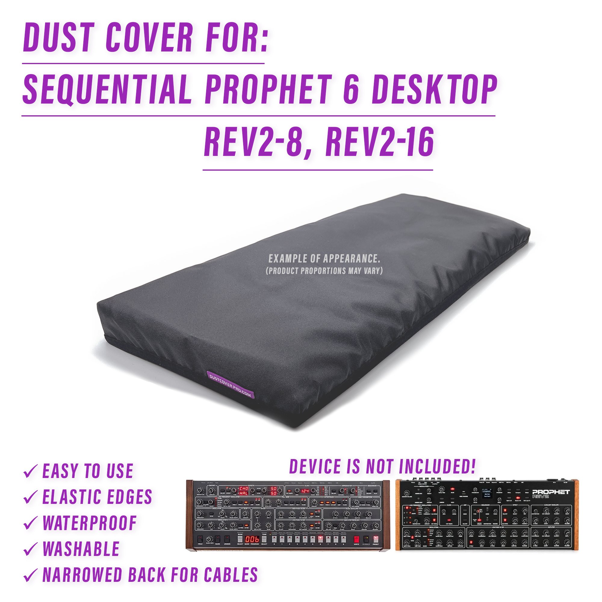 dcp, DustCoverPro, dust cover, Sequential, Prophet 6, Sequential Rev2