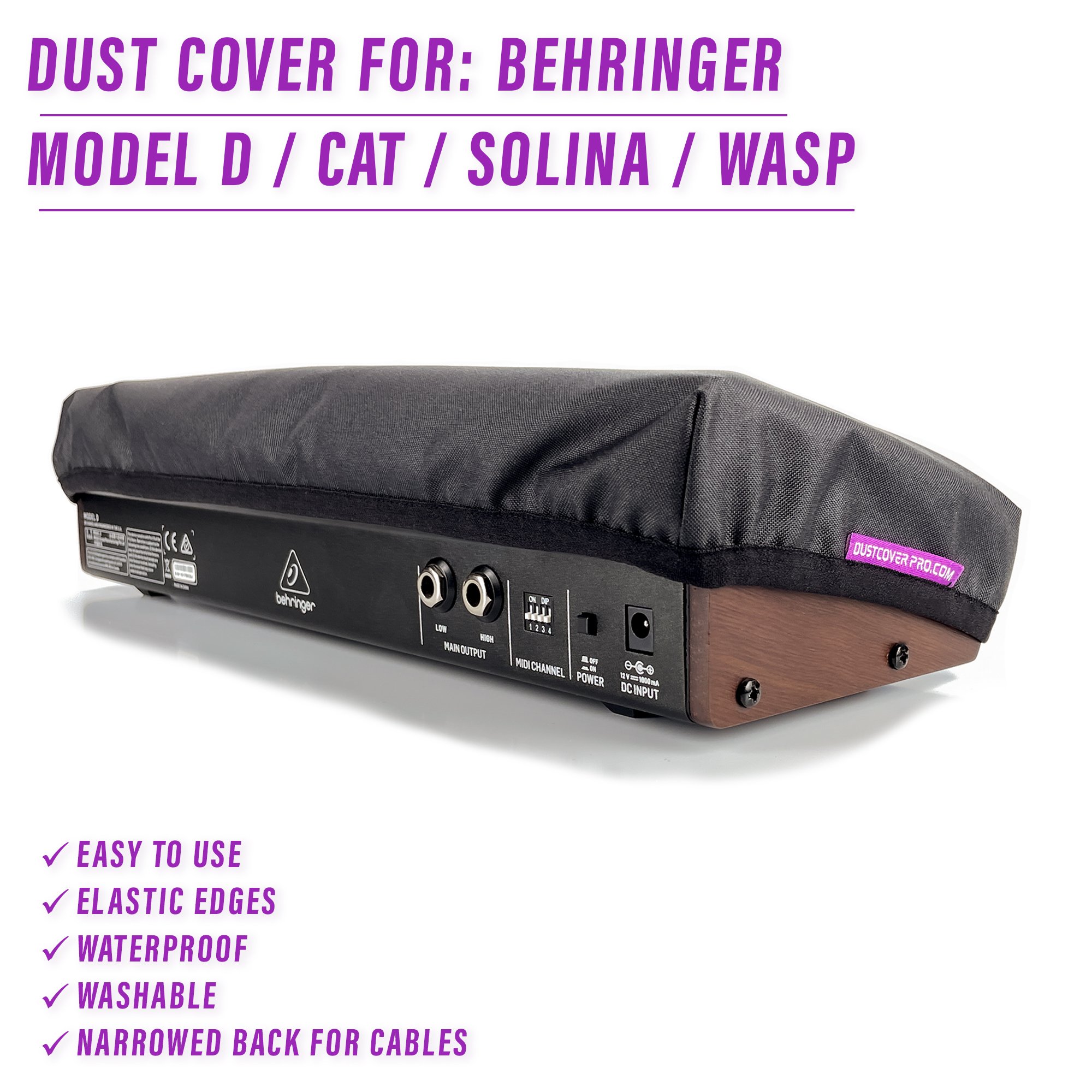 BEHRINGER Cat BEHRINGER Model D dust cover dustcover dustcoverpro elastic Model D synth synth protection water resistant waterproof behringer solina behringer wasp