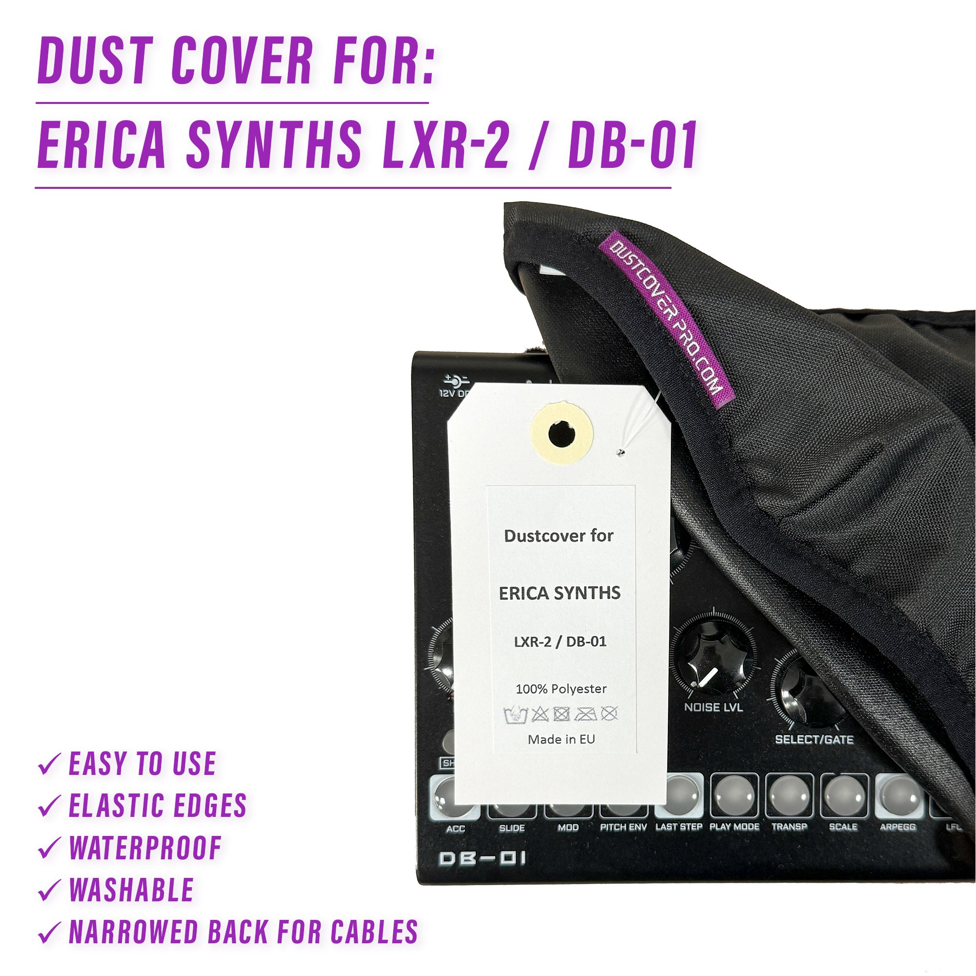 Db-01 dust cover dustcover dustcoverpro elastic Erica Synths Db-01 Erica Synths Lxr-2 Lxr-2 synth synth protection water resistant waterproof erica synths bassline