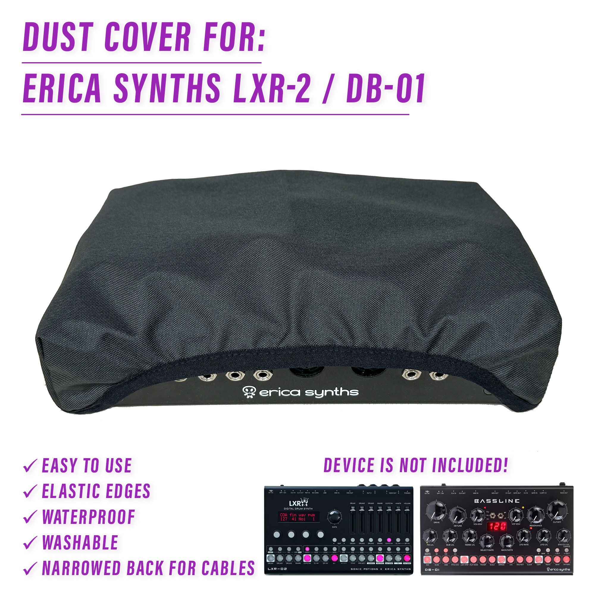 Db-01 dust cover dustcover dustcoverpro elastic Erica Synths Db-01 Erica Synths Lxr-2 Lxr-2 synth synth protection water resistant waterproof erica synths bassline