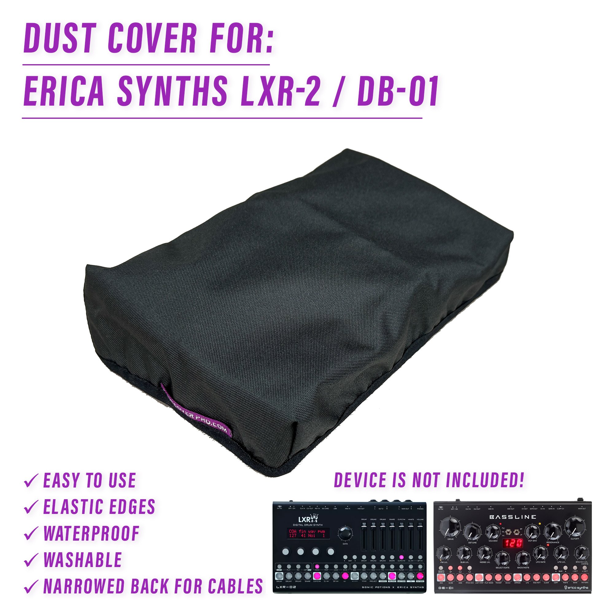 Db-01 dust cover dustcover dustcoverpro elastic Erica Synths Db-01 Erica Synths Lxr-2 Lxr-2 synth synth protection water resistant waterproof erica synths bassline