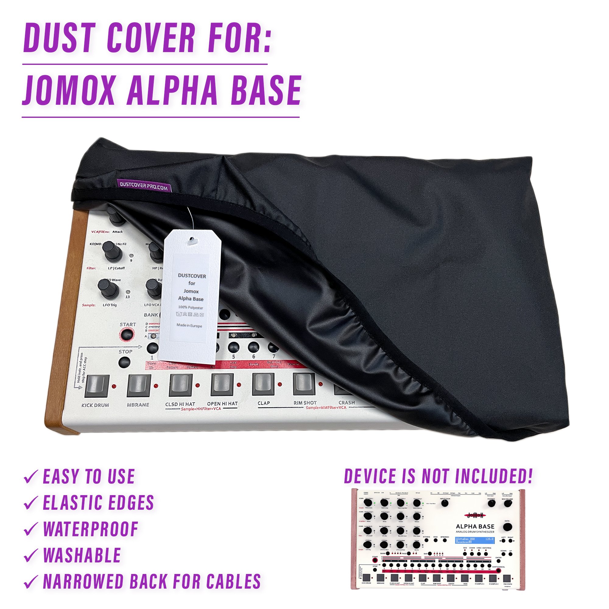 Alpha Base dust cover dustcover dustcoverpro elastic JOMOX JOMOX Alpha Base synth synth protection water resistant waterproof
