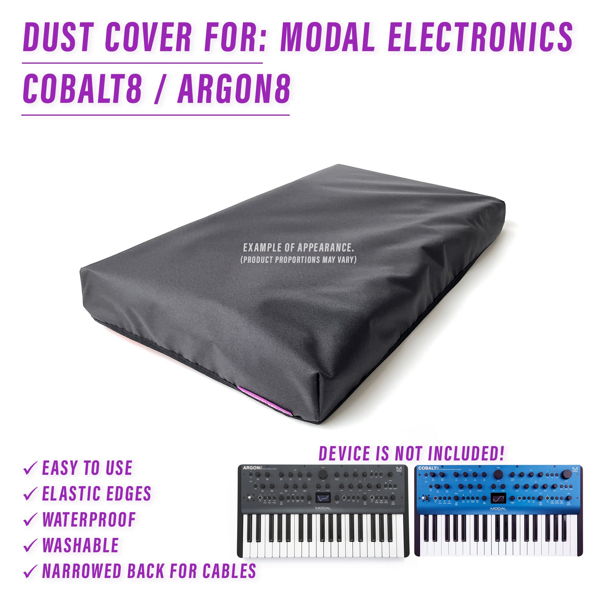 Cobalt 8 Argon 8 dust cover dustcover dustcoverpro elastic MODAL Argon8 MODAL Cobalt8 MODAL Electronics synth synth protection water resistant waterproof