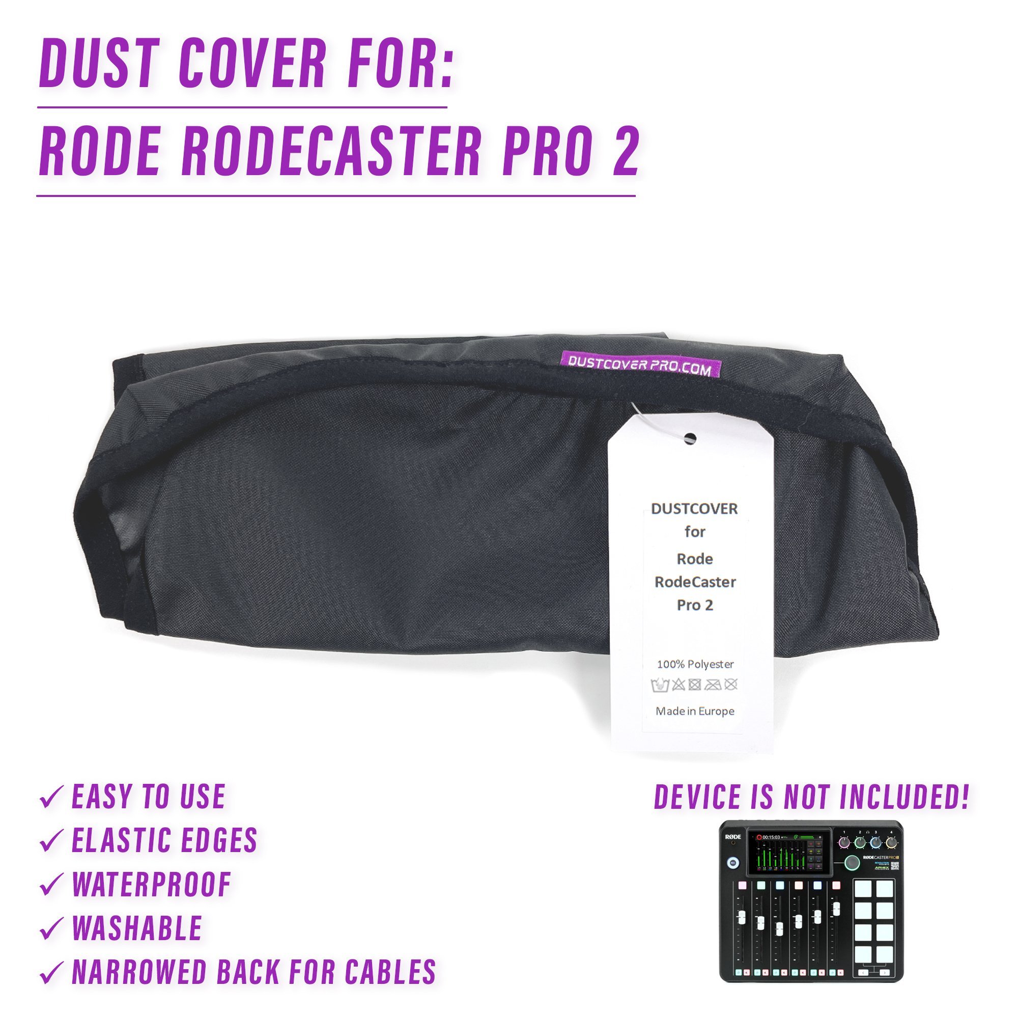 dust cover dustcover dustcoverpro elastic RODE RODE Rodecaster Pro Rodecaster Pro 2 synth synth protection water resistant waterproof