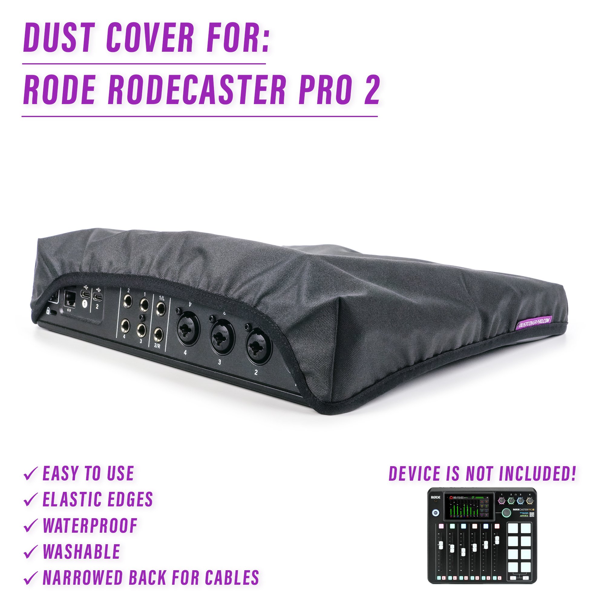dust cover dustcover dustcoverpro elastic RODE RODE Rodecaster Pro Rodecaster Pro 2 synth synth protection water resistant waterproof