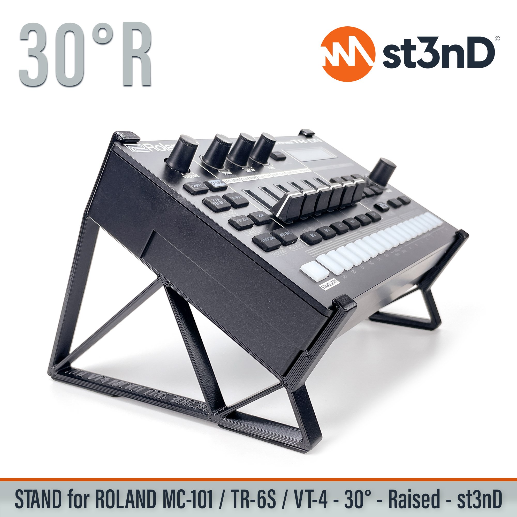 aira drum machine drummachine stand groovebox mc 101 tr6s vt4 mc-101 tr-6s vt-4 portable roland roland mc101 tr6s roland vt-4 st3nD stand strong sturdy tilted vt-4 voice transformer