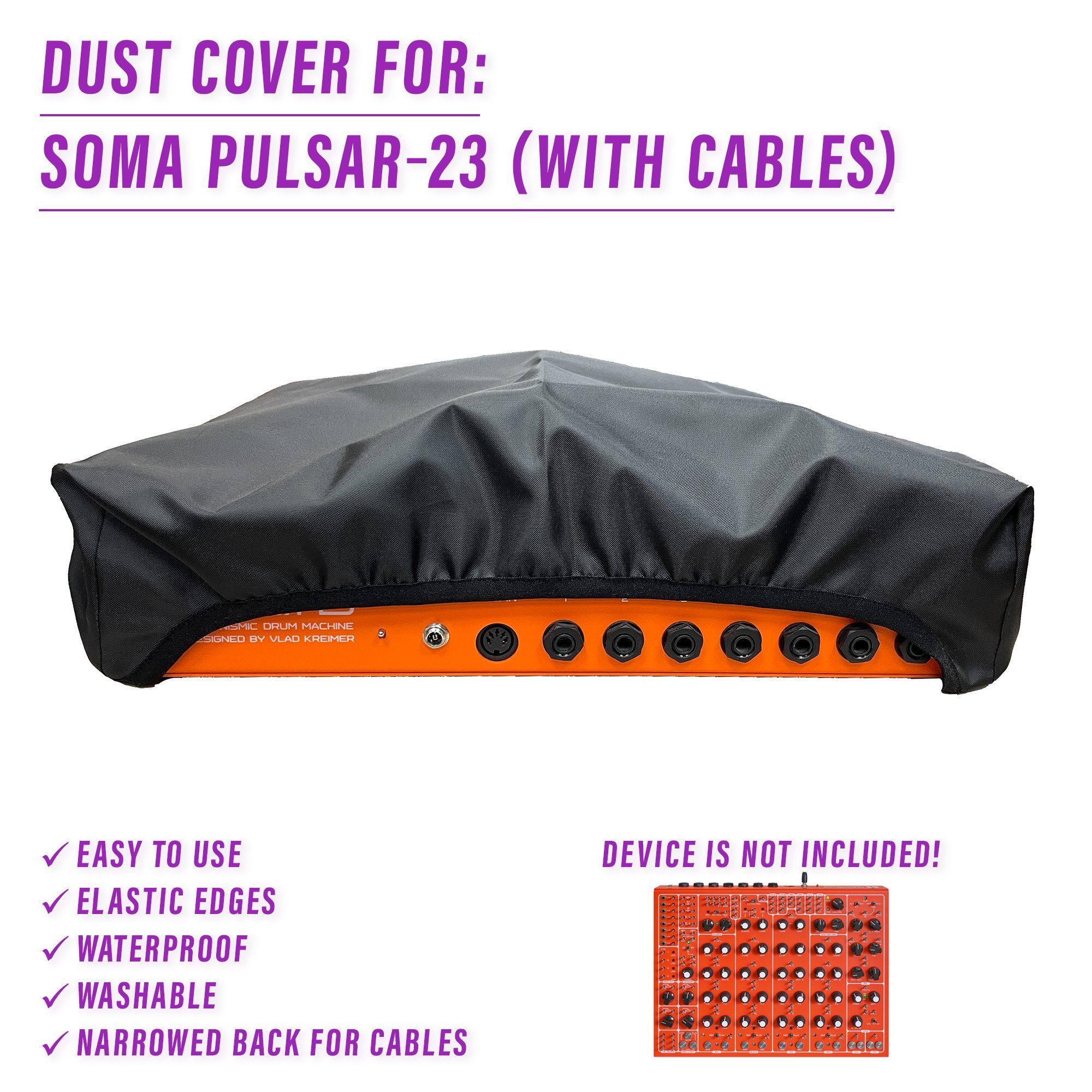 dust cover dustcover dustcoverpro elastic Pulsar 23 organismic SOMA Laboratory Soma Labs Pulsar 23 SOMA Pulsar-23 synth protection water resistant waterproof
