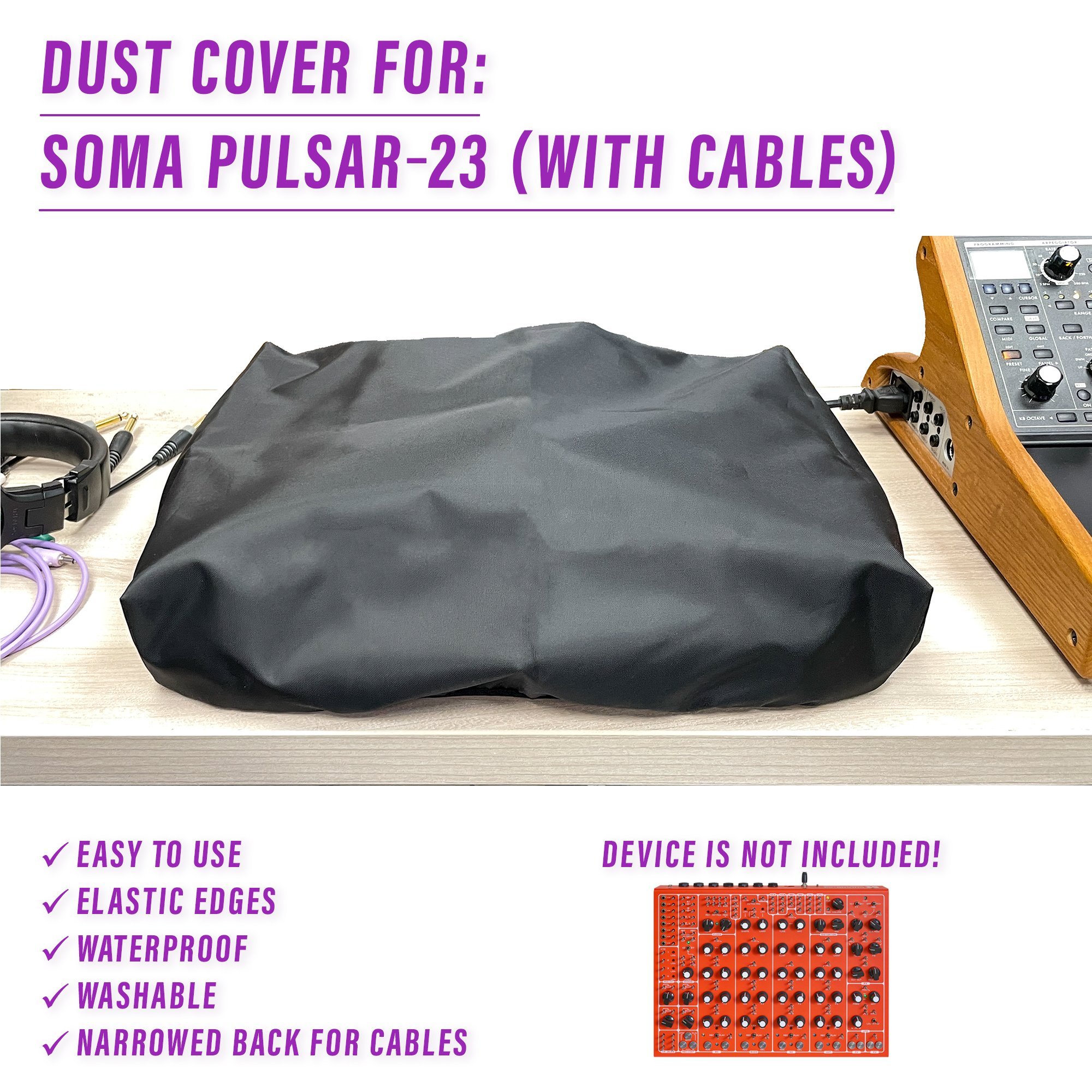 dust cover dustcover dustcoverpro elastic Pulsar 23 organismic SOMA Laboratory Soma Labs Pulsar 23 SOMA Pulsar-23 synth protection water resistant waterproof