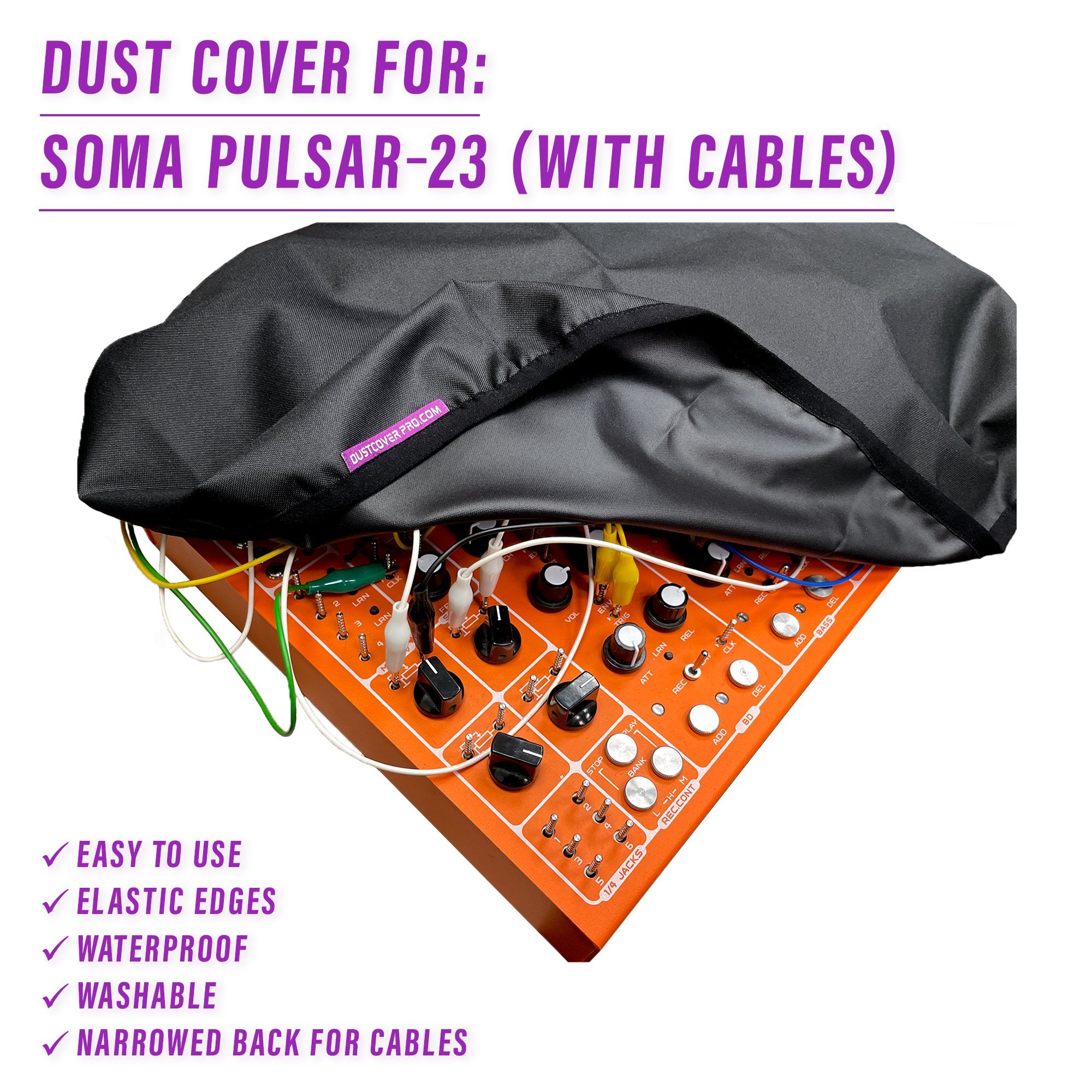 dust cover dustcover dustcoverpro elastic Pulsar 23 organismic SOMA Laboratory Soma Labs Pulsar 23 SOMA Pulsar-23 synth protection water resistant waterproof