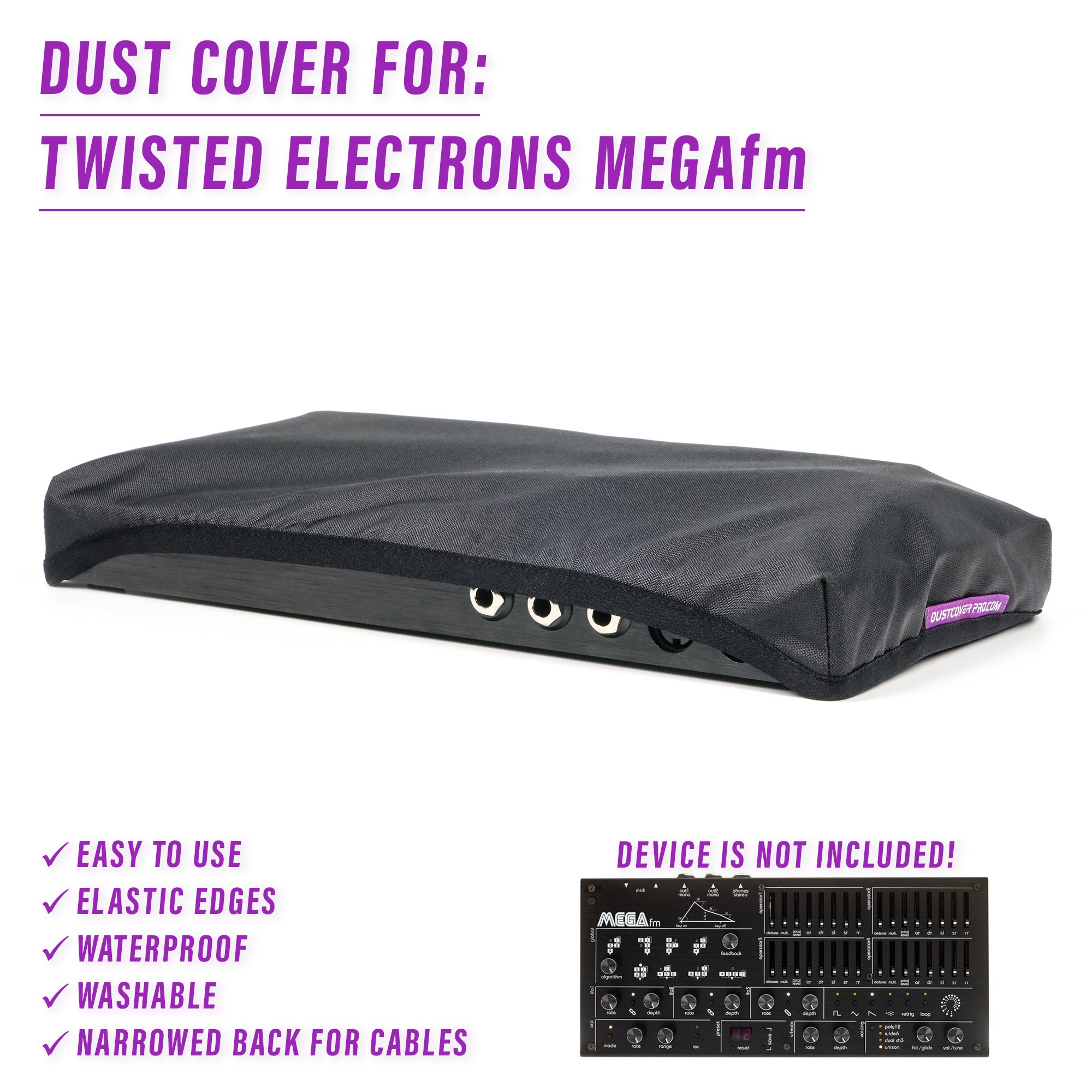 dust cover dustcover dustcoverpro elastic MEGAfm 2 II mk2 mkII synth synth protection Twisted Electrons Twisted MEGAfm II water resistant waterproof