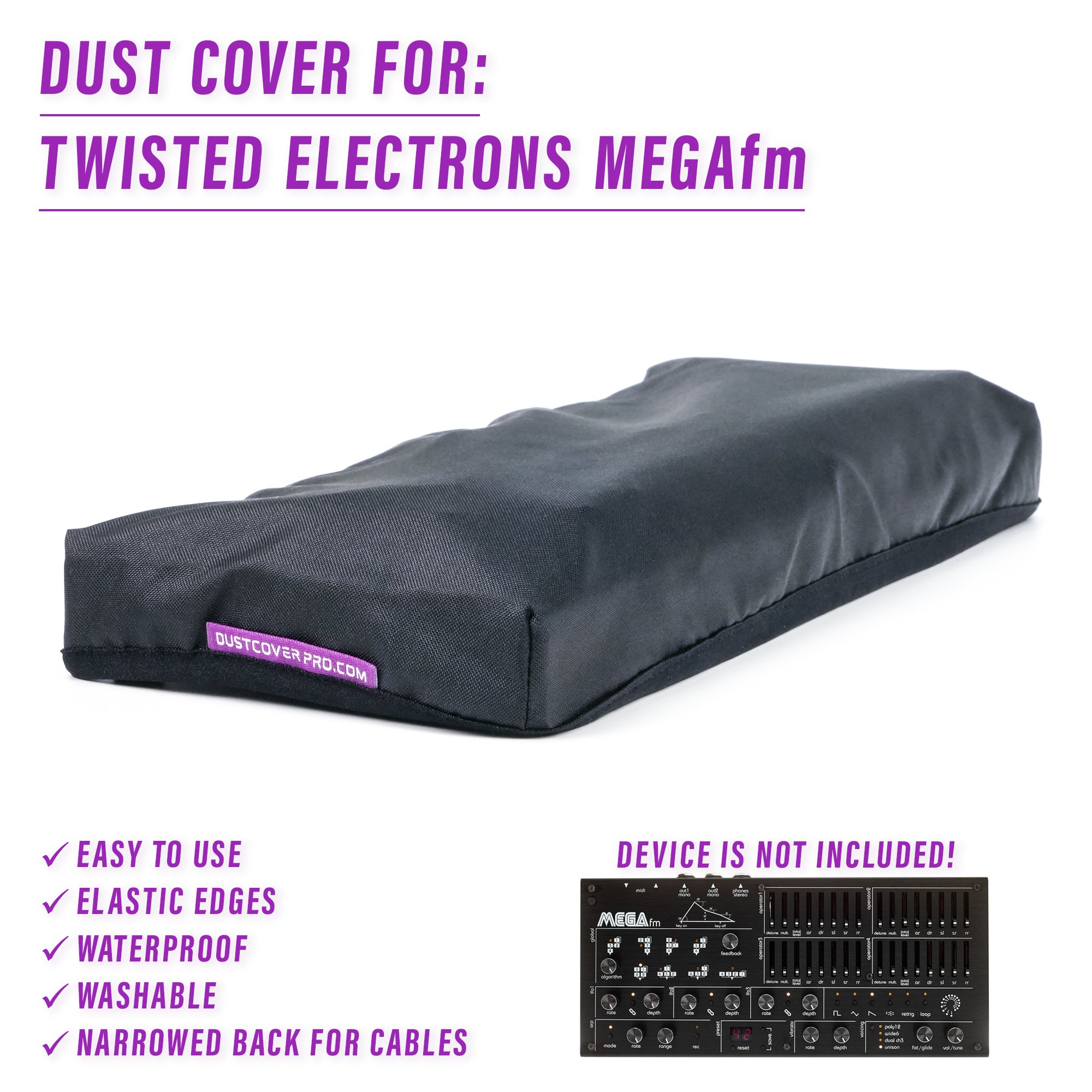 dust cover dustcover dustcoverpro elastic MEGAfm 2 II mk2 mkII synth synth protection Twisted Electrons Twisted MEGAfm II water resistant waterproof