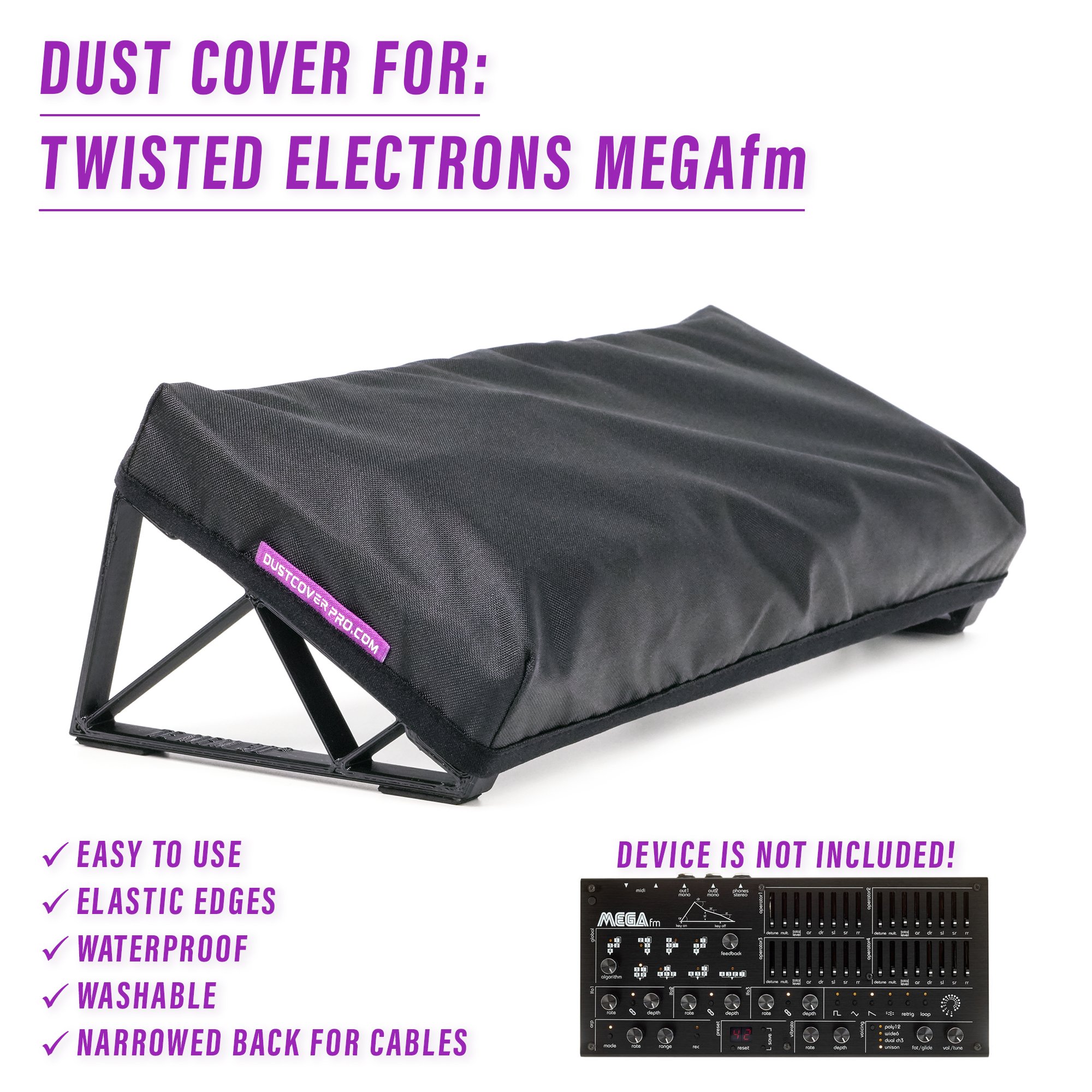 dust cover dustcover dustcoverpro elastic MEGAfm 2 II mk2 mkII synth synth protection Twisted Electrons Twisted MEGAfm II water resistant waterproof
