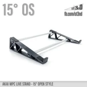 st3nD 3D printed stand for AKAI MPC Live, 15 degree, open style, alternate product photo (studio device)