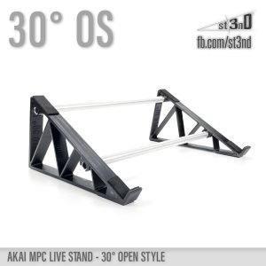 st3nD 3D printed stand for AKAI MPC Live, 30 degree, open style, alternate product photo (studio device)