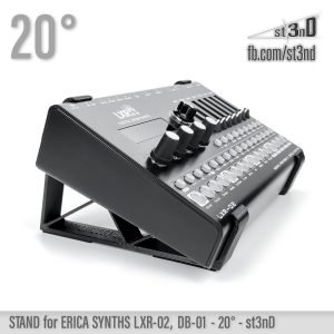 st3nD 3D printed stand for Erica Synths LXR-02 / DB-01, 20 degree (drone maschine)