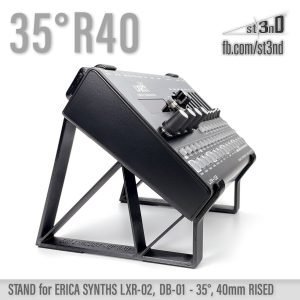 st3nD 3D printed stand for Erica Synths LXR-02 / DB-01, 35 degree, raised by 40 mm (sequencer)