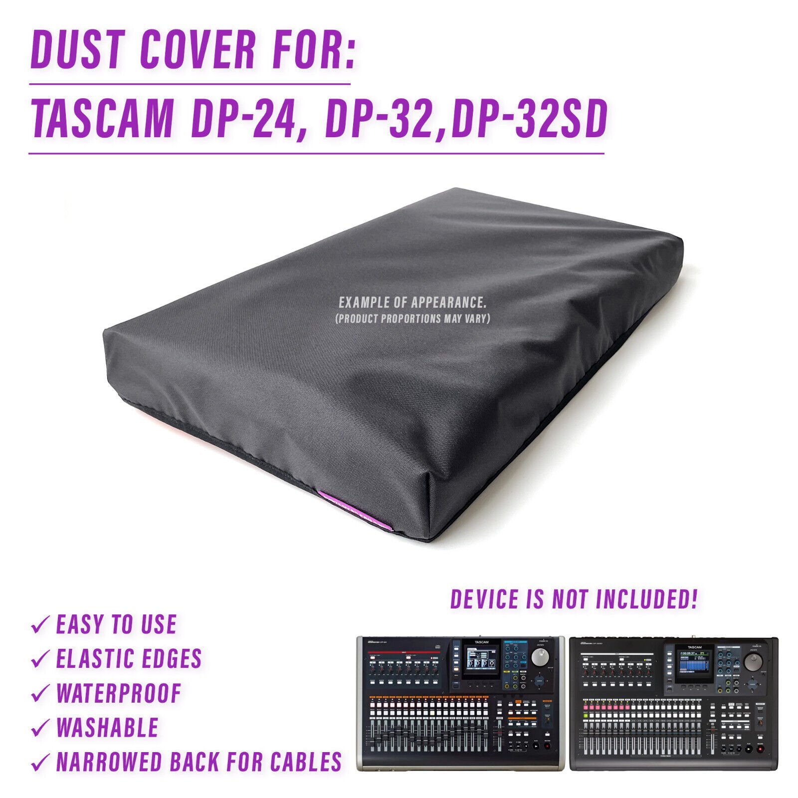 DUST COVER for Tascam DP-24 / DP-32 / DP-32SD