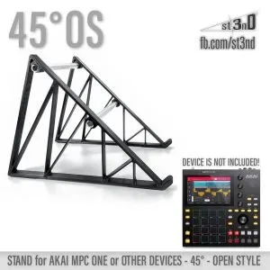 st3nD 3D printed stand for AKAI MPC ONE and Other Gears, 45 degree, open style (daw controller)