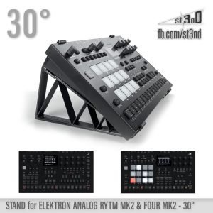 st3nD 3D printed stand for Elektron Analog Rytm MK2 / Analog Four MK2, 30 degree (home studio)