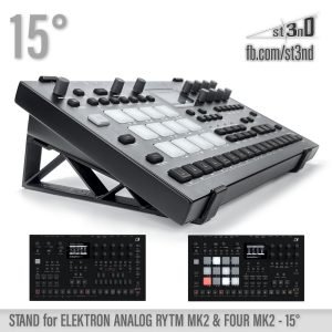 st3nD 3D printed stand for Elektron Analog Rytm MK2 / Analog Four MK2, 15 degree (studio gear)
