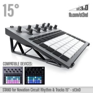 st3nD 3D printed stand for Novation Circuit Rhythm & Tracks, 15 degree (home studio)