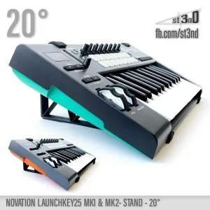 st3nD 3D printed stand for Novation Launchkey 25 MK1 / MK2, 20 degree (home studio)
